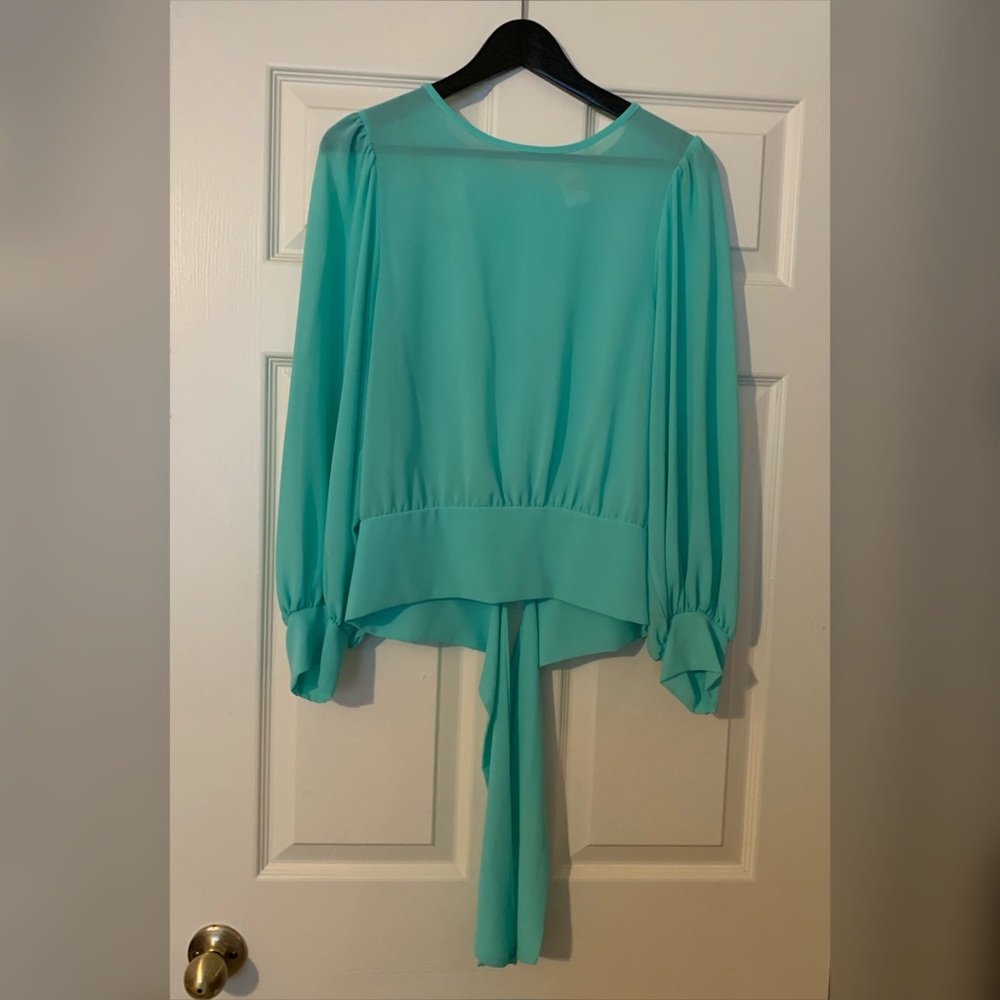 Mint Green - Long Sleeve Blouse